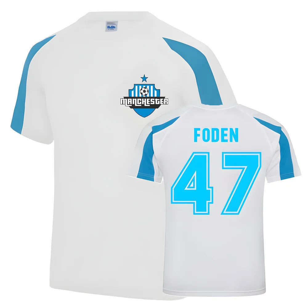 Phil Foden Man City Sports Training Jersey (White)_1