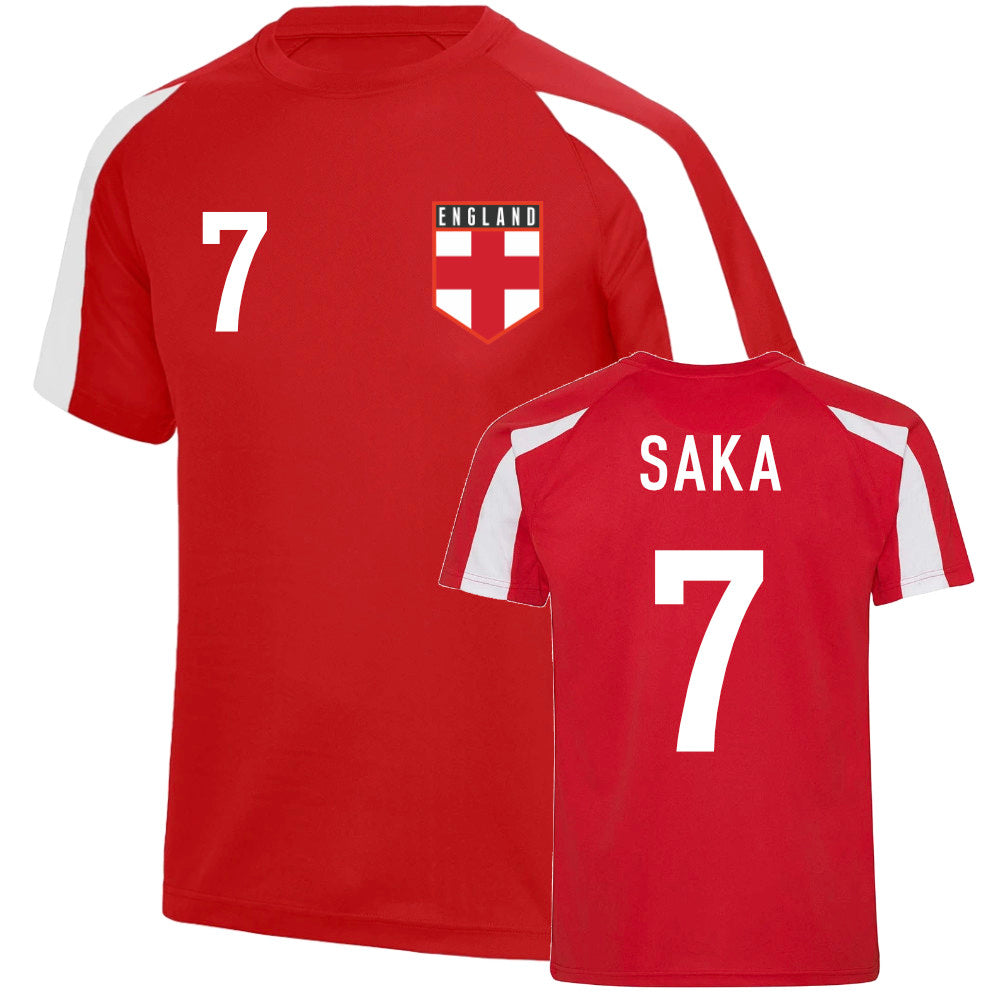 Bukayo Saka England Sports Training Jersey (Red)_0