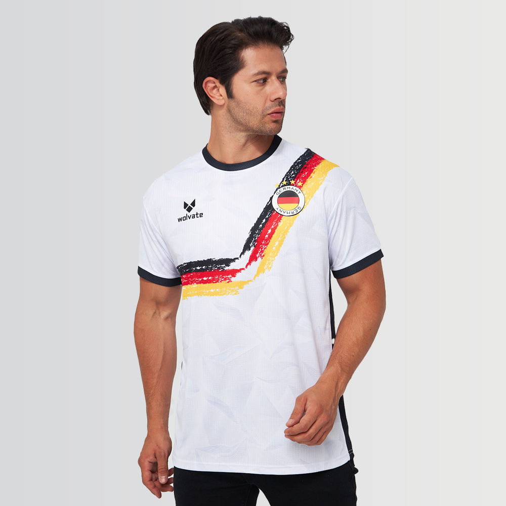 Germany Legacy Football Jersey (Wolvate) Kids Short Sleeve_0