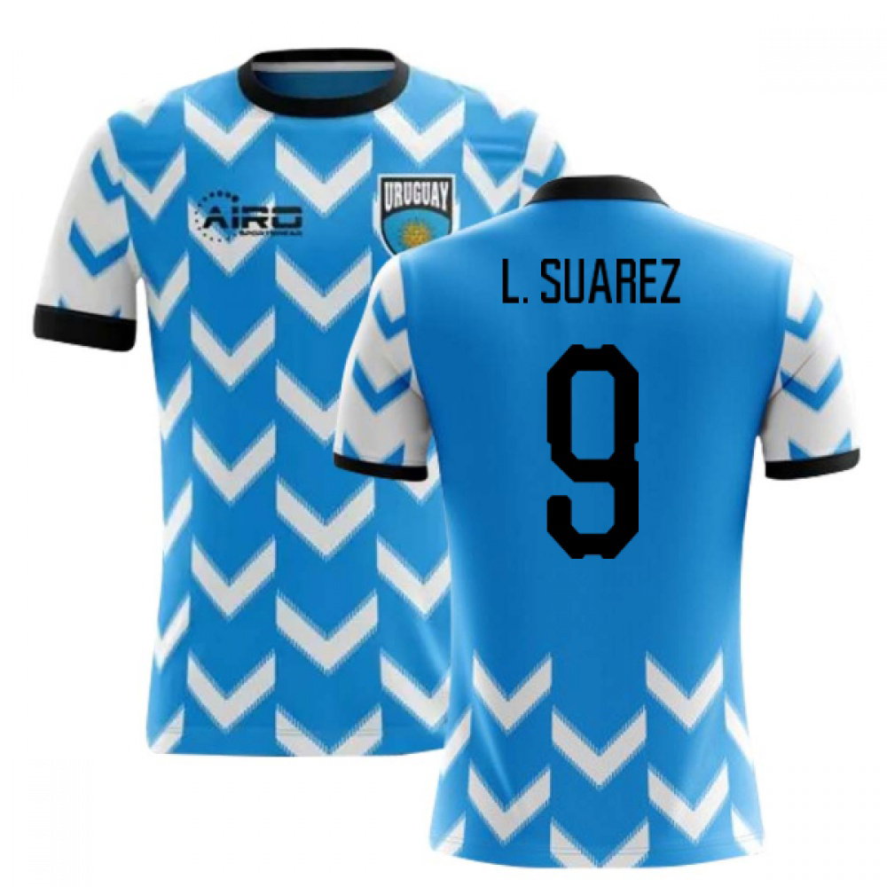 2025-2026 Uruguay Home Concept Football Shirt (L. Suarez 9) - Kids_0