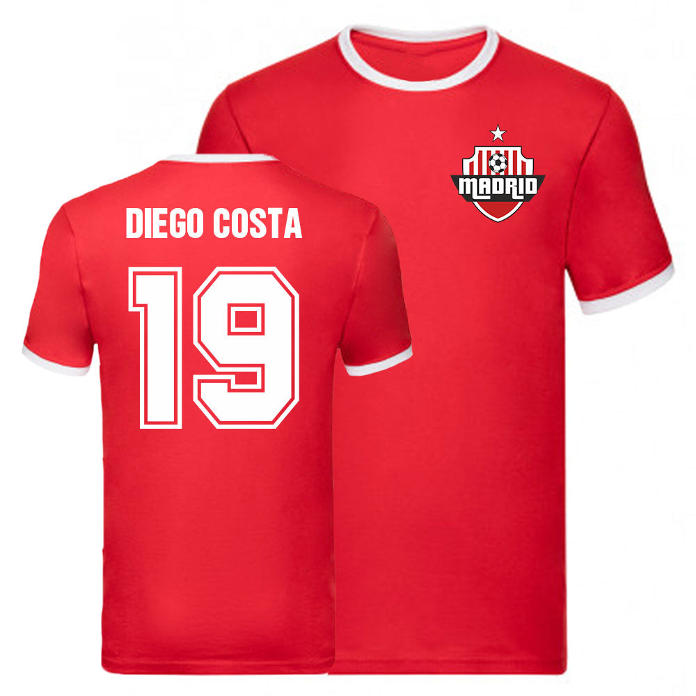 Diego Costa Atletico Madrid Ringer Tee (Red)_0