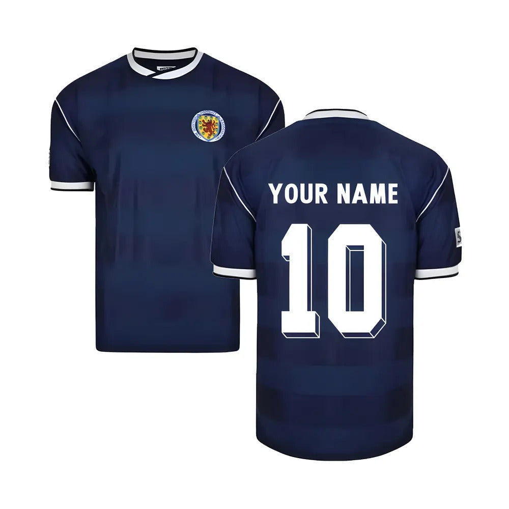 Score Draw Scotland 1986 Retro Football Shirt (Your Name)_0