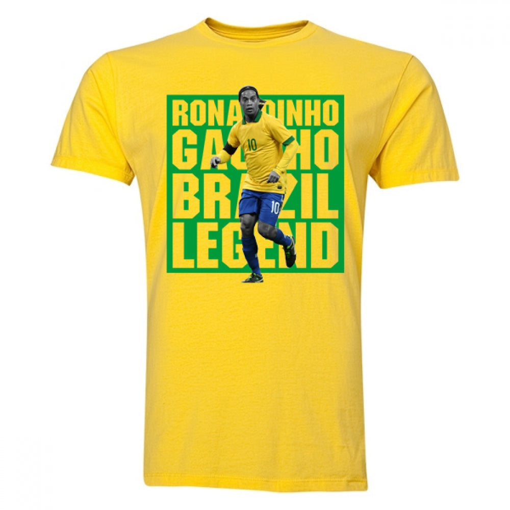 Ronaldinho Brazil Player T-Shirt (Yellow) - Kids_1
