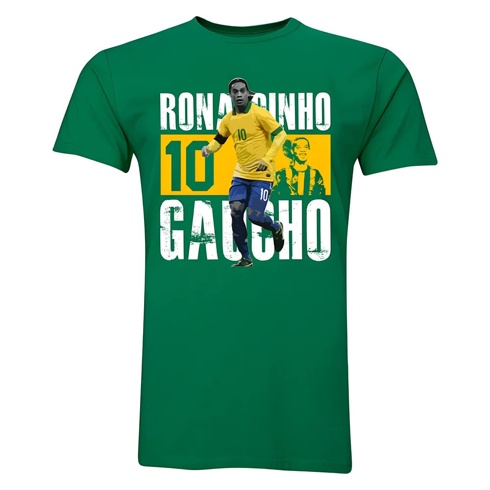 Ronaldinho Number 10 Player T-Shirt (Yellow) - Kids_1