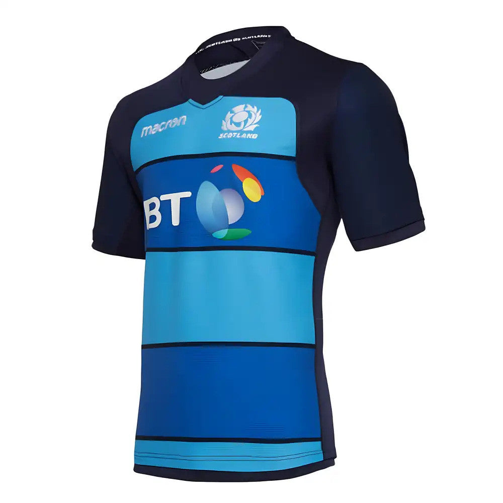 2018-2019 Scotland Macron Rugby Training Jersey (Blue) - Kids_0