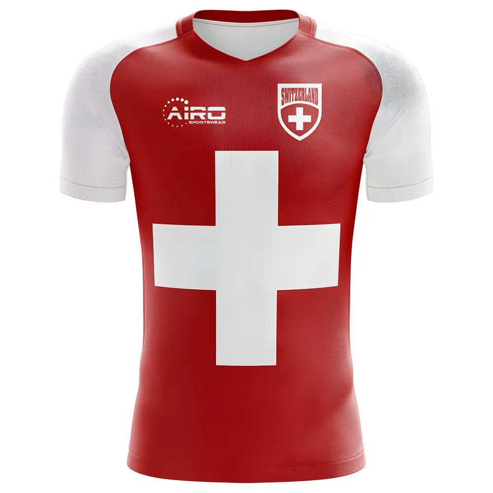 2025-2026 Switzerland Flag Concept Football Shirt - Kids (Long Sleeve)_0