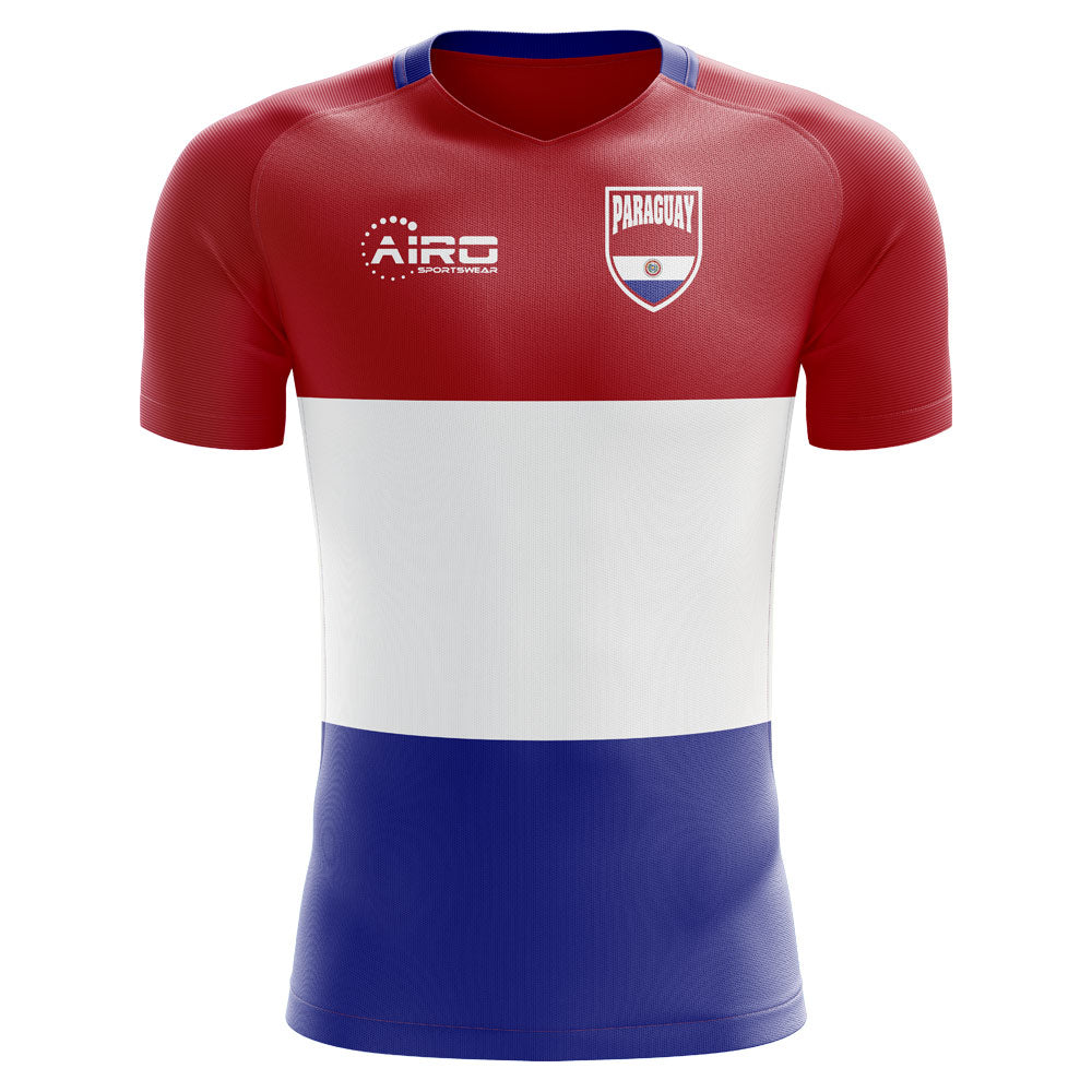 2025-2026 Paraguay Home Concept Football Shirt - Kids (Long Sleeve)_0