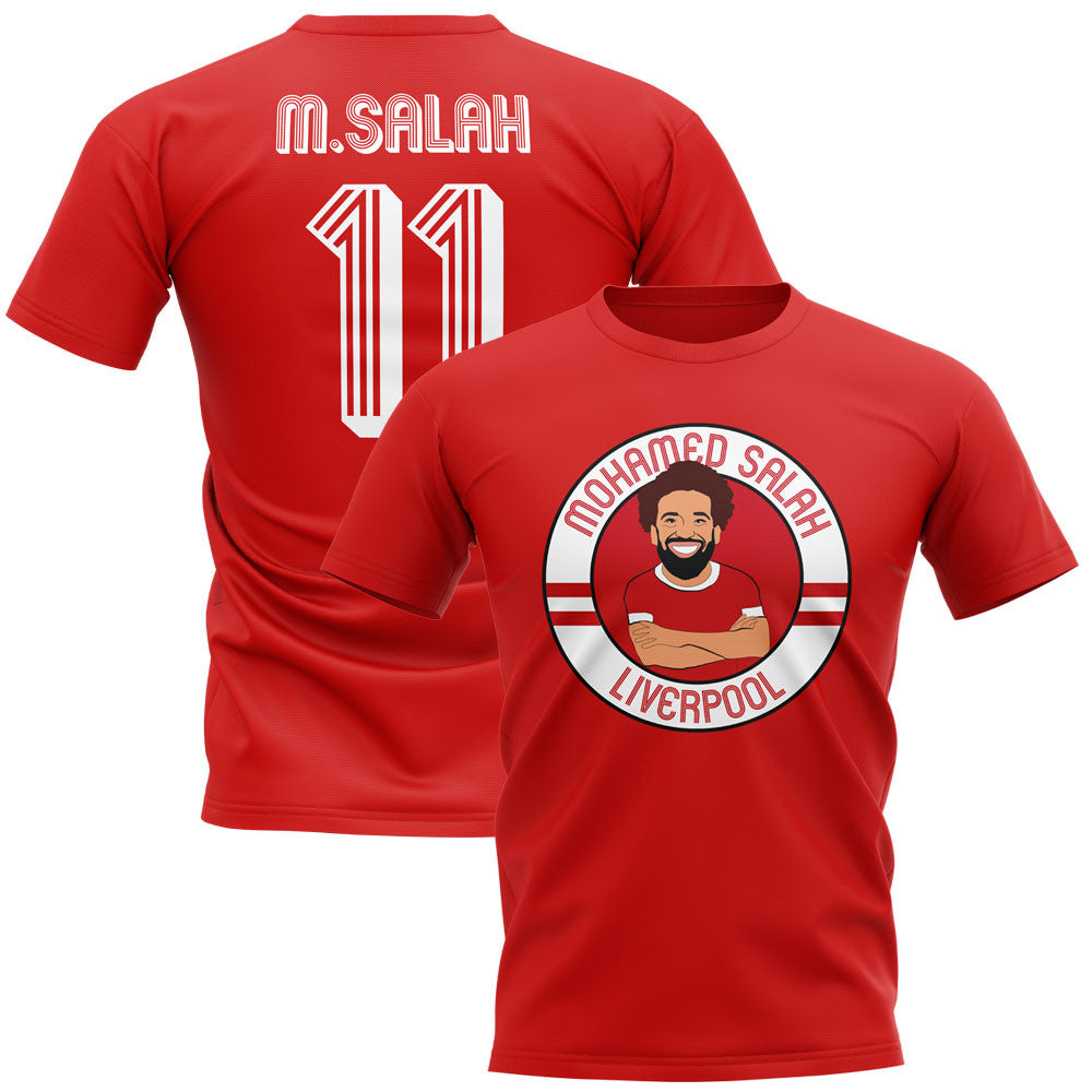 Mohamed Salah Liverpool Illustration T-Shirt (Red)_1
