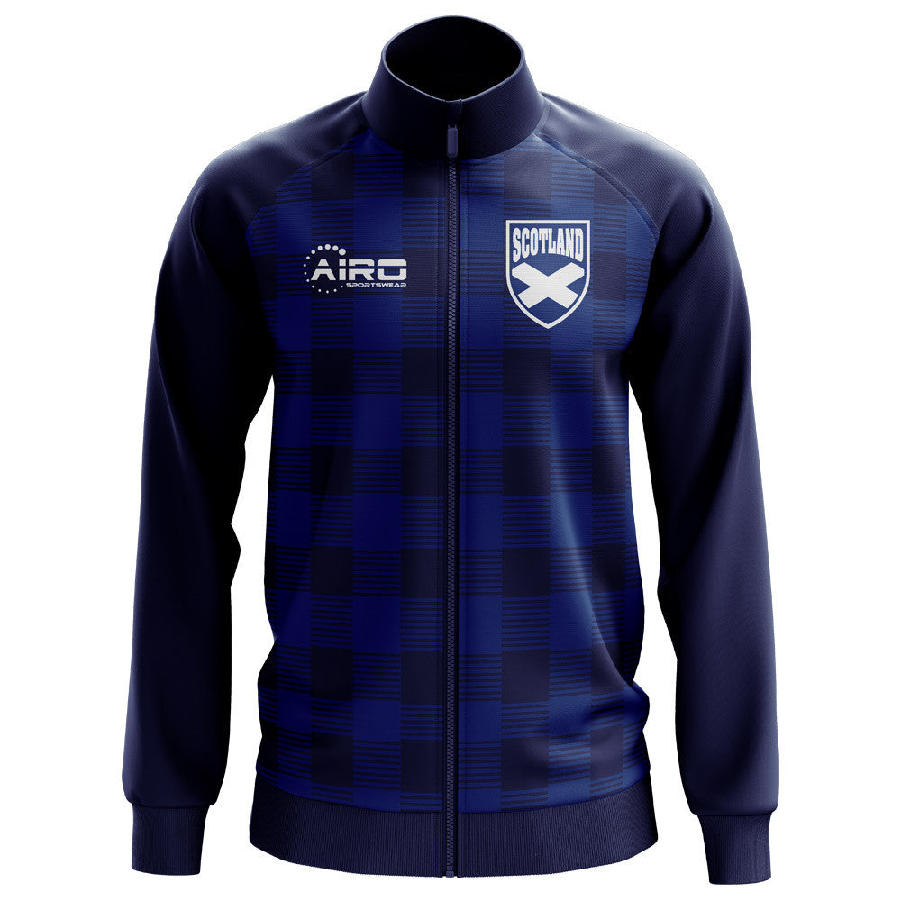 Scotland Tartan Concept Football Track Jacket (Navy) - Kids_0