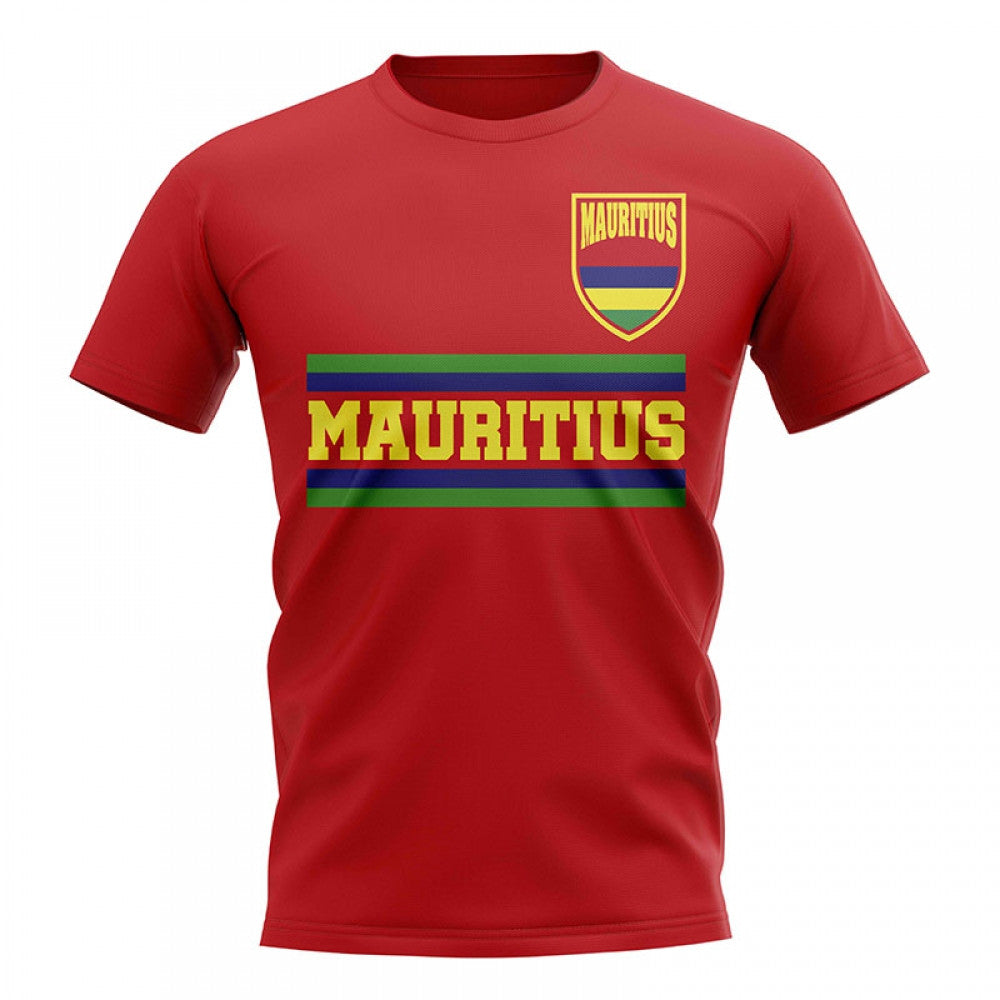 Mauritius Core Football Country T-Shirt (Red)_0