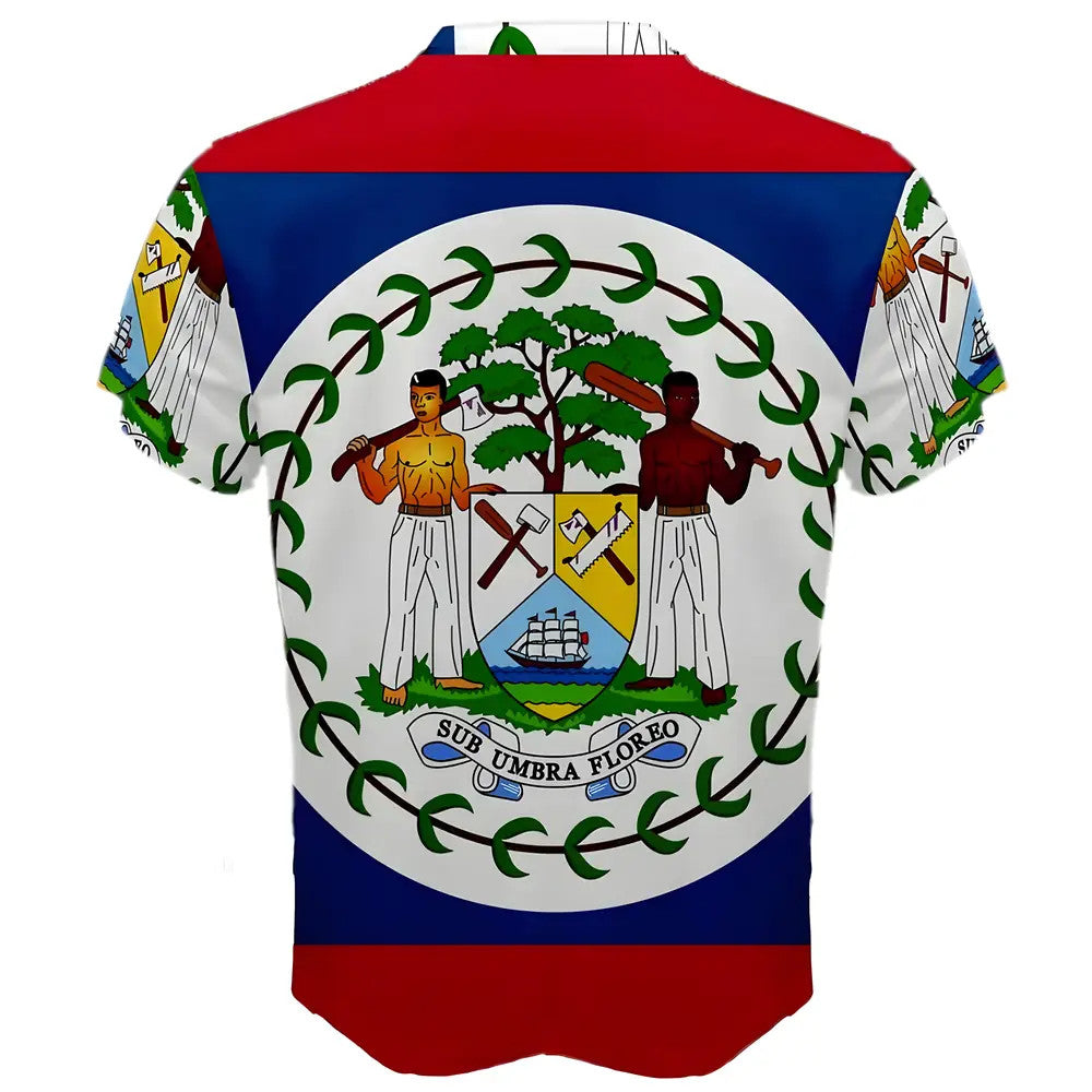 Belize Coat of Arms Sublimated Sports Jersey - Kids_1
