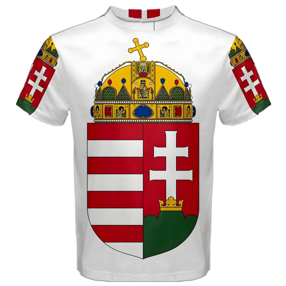 Hungary Coat of Arms Sublimated Sports Jersey - Kids_0