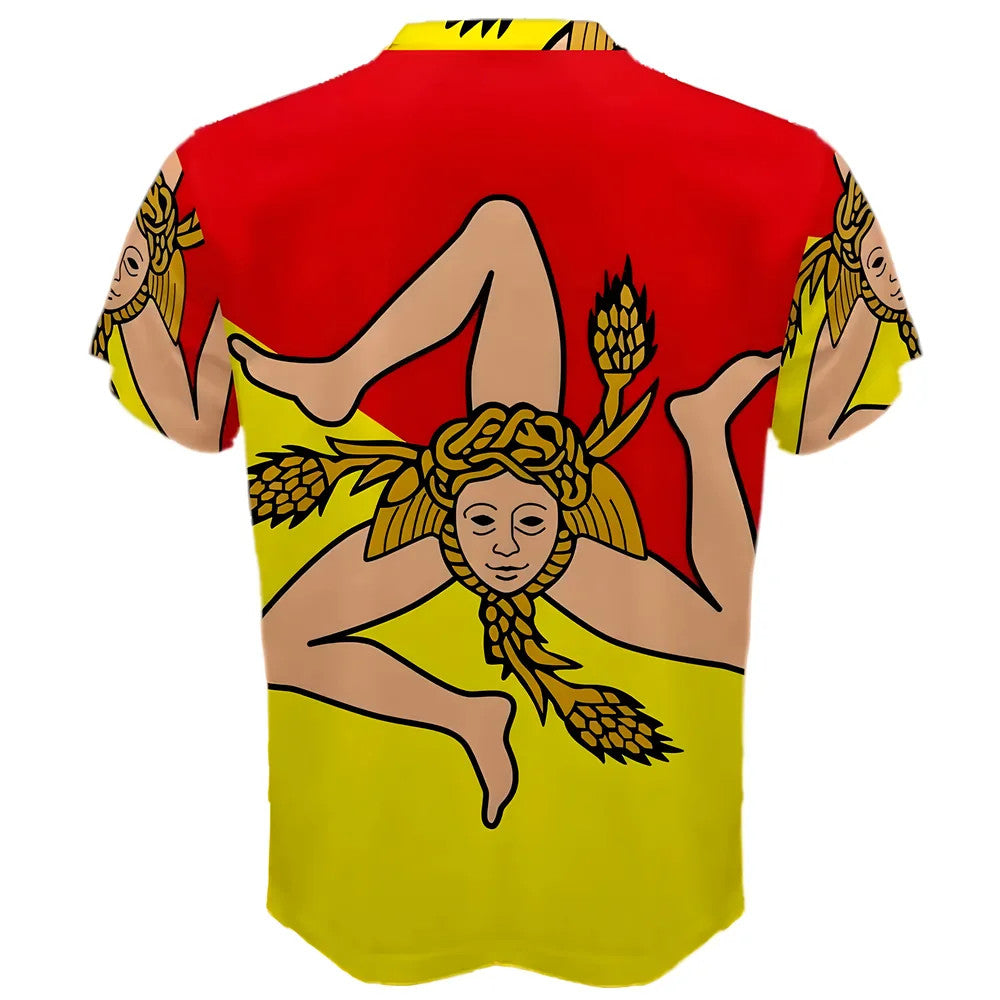 Sicily Coat of Arms Sublimated Sports Jersey - Kids_1