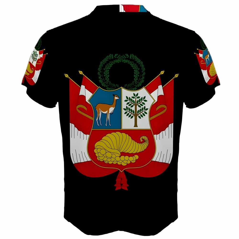 Peru Coat of Arms Sublimated Sports Jersey - Kids_1