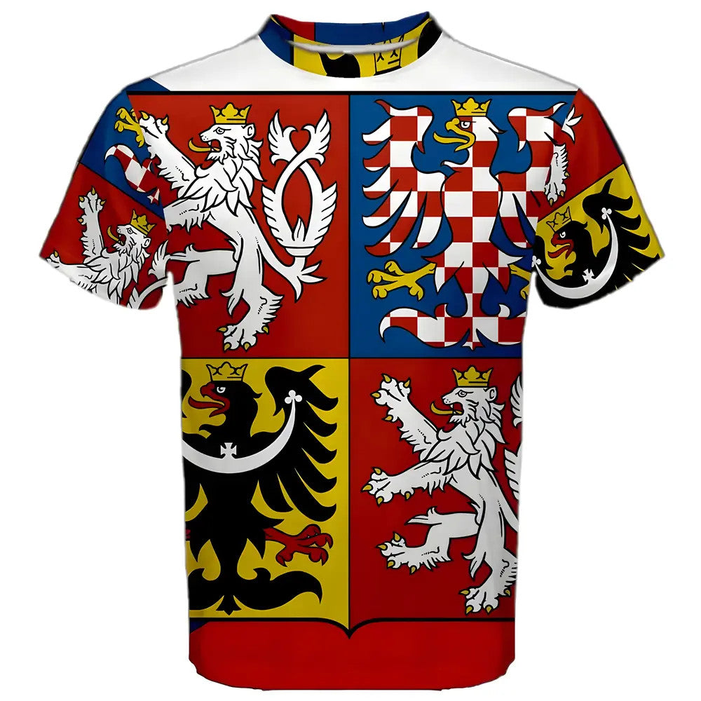 Czech Republic Coat of Arms Sublimated Sports Jersey - Kids_0