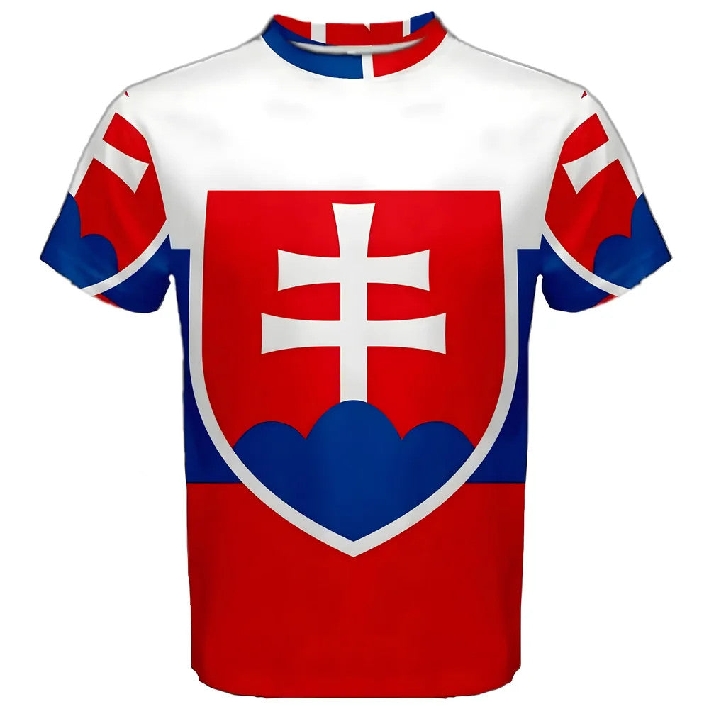 Slovakia Flag Sublimated Sports Jersey_0
