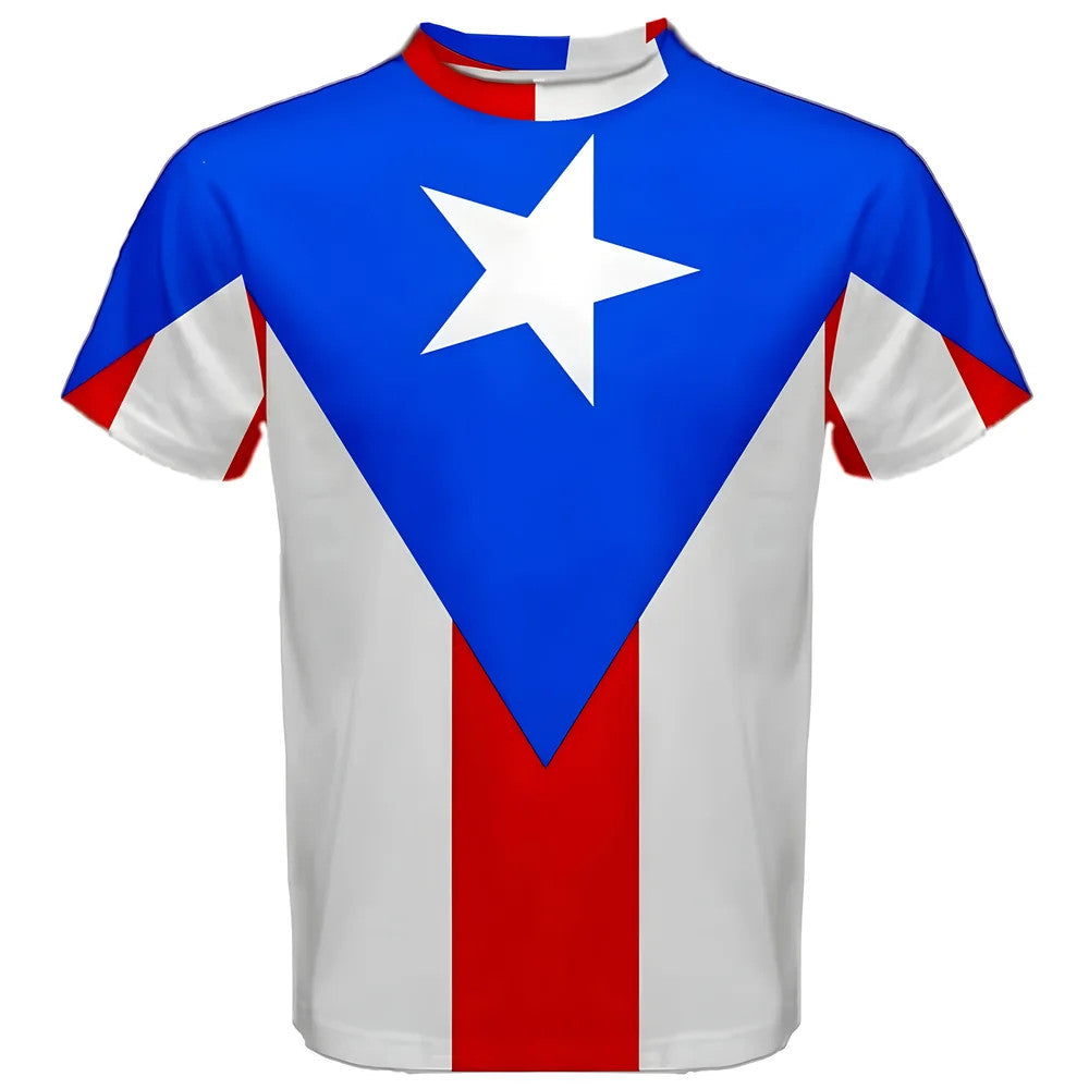 Puerto Rico Flag Sublimated Sports Jersey - Kids_0