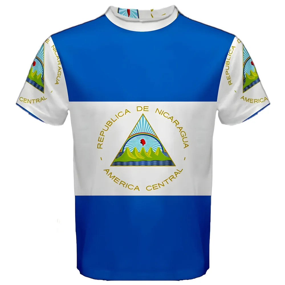 Nicaragua Flag Sublimated Sports Jersey - Kids_0