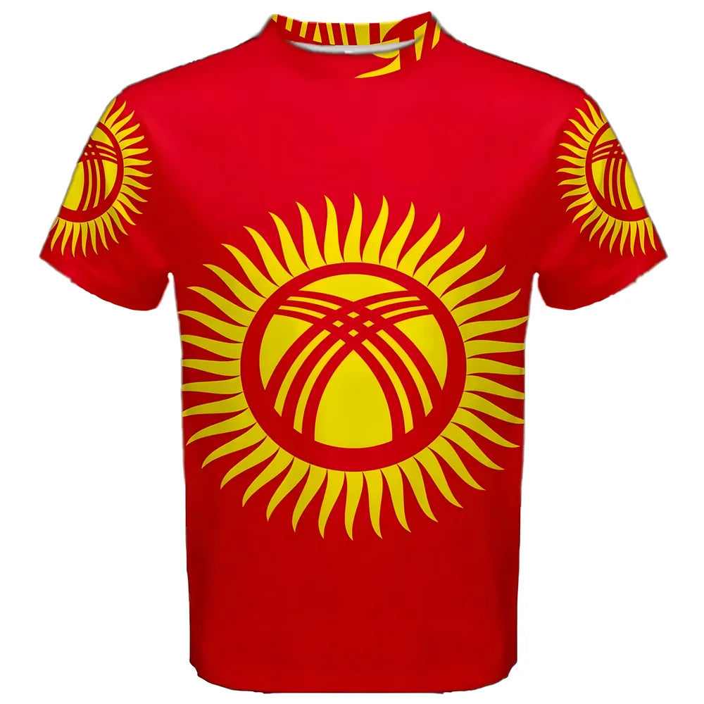 Kyrgyzstan Flag Sublimated Sports Jersey - Kids_0