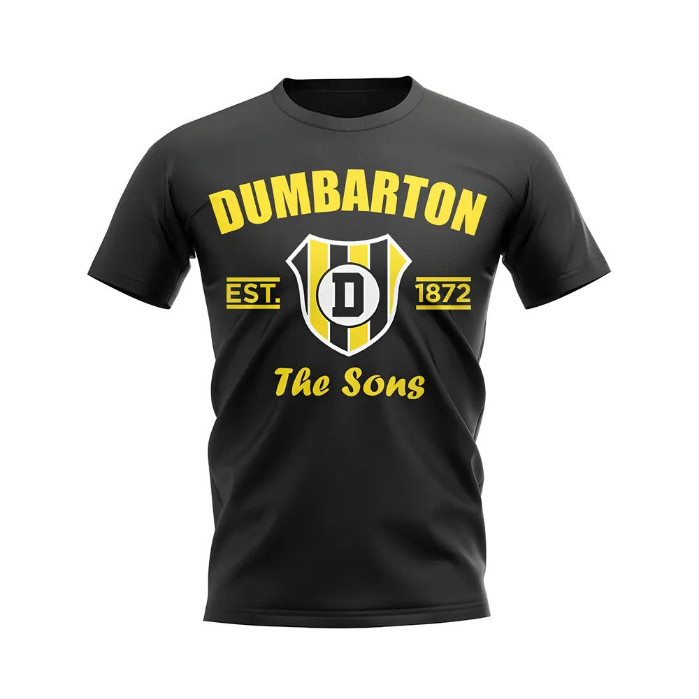Dumbarton Established Football T-Shirt (Black)_0