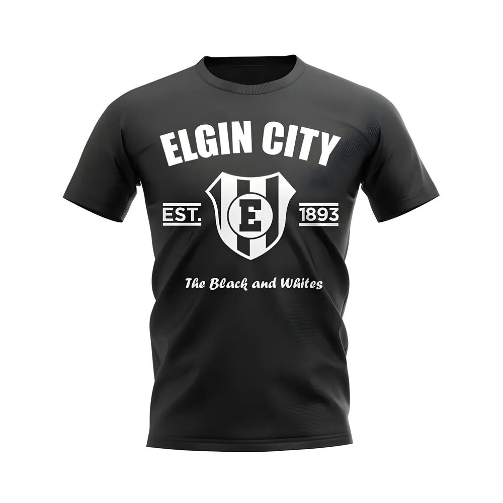 Elgin City Established Football T-Shirt (Black)_0