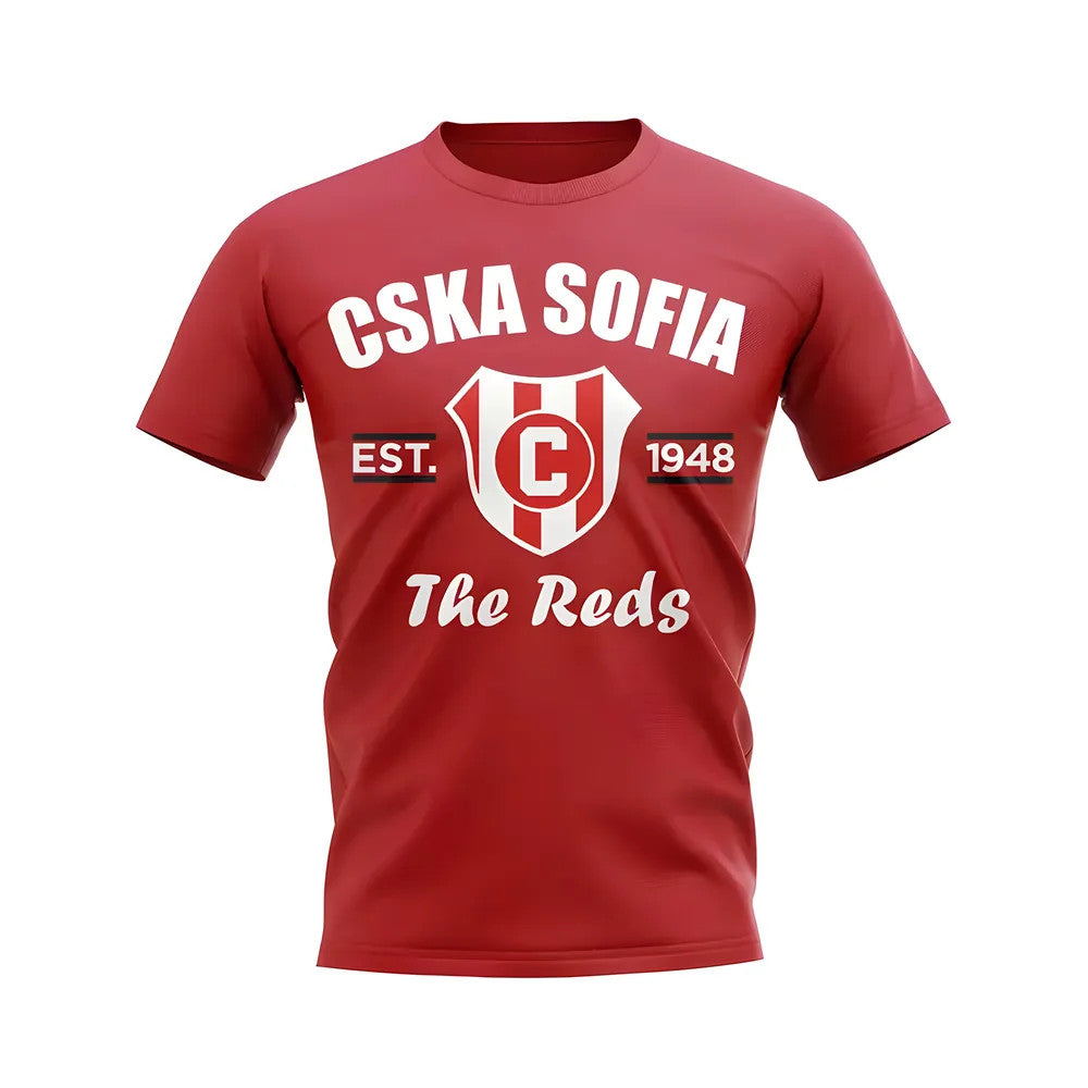 CSKA Sofia Established Football T-Shirt (Red)_0