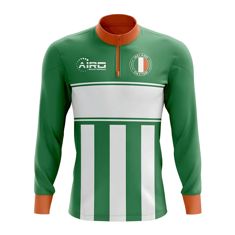 Ireland Concept Football Half Zip Midlayer Top (Green-White)_1
