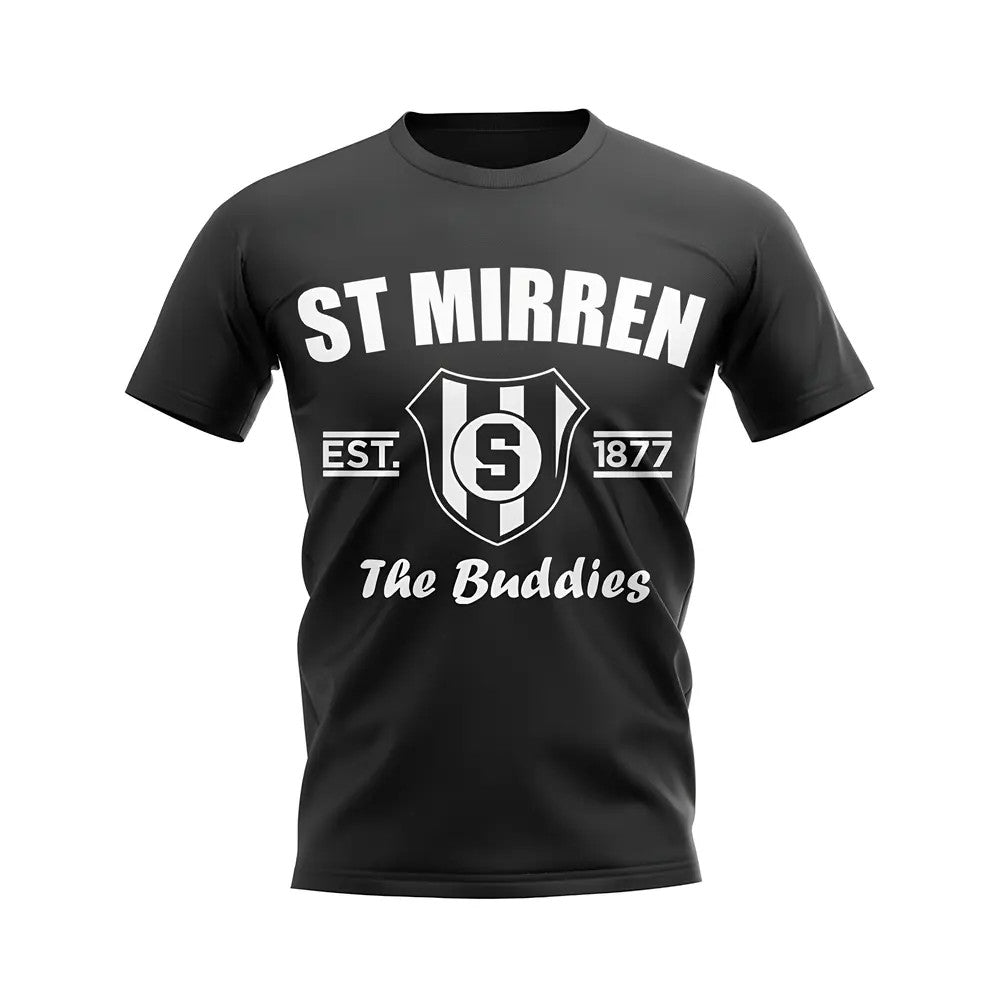 St Mirren Established Football T-Shirt (Black)_0