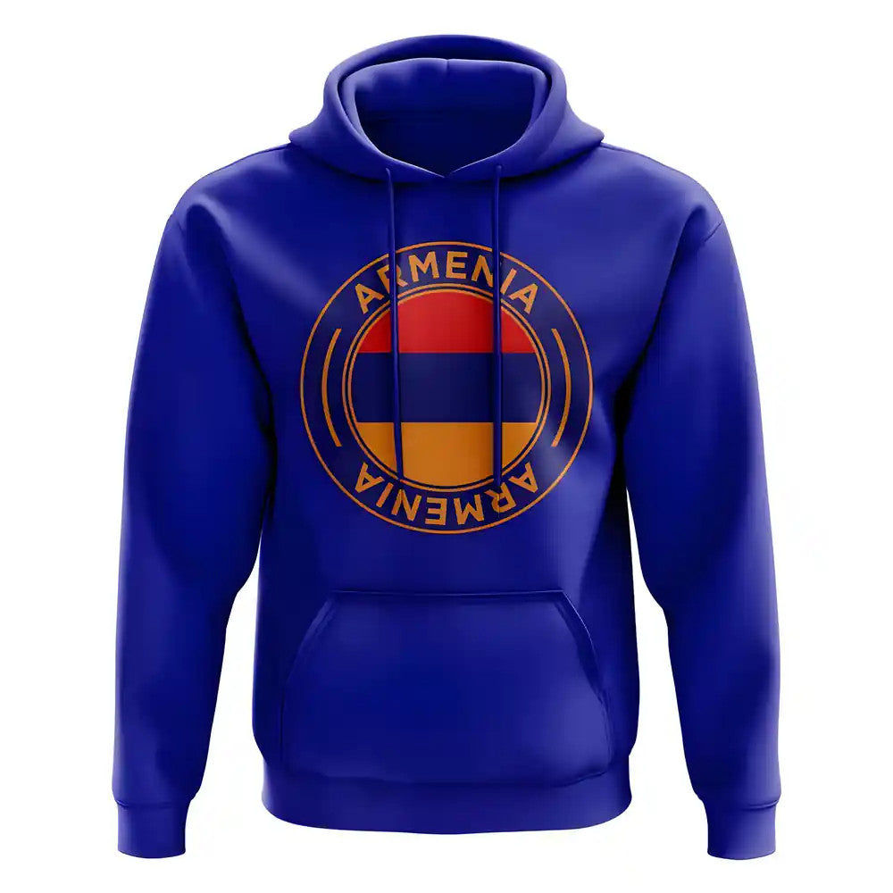Armenia Football Badge Hoodie (Blue)_1