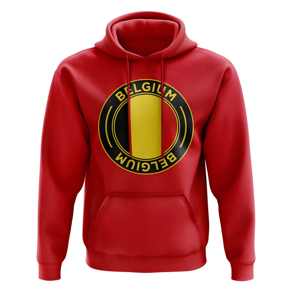 Belgium Football Badge Hoodie (Red)_1
