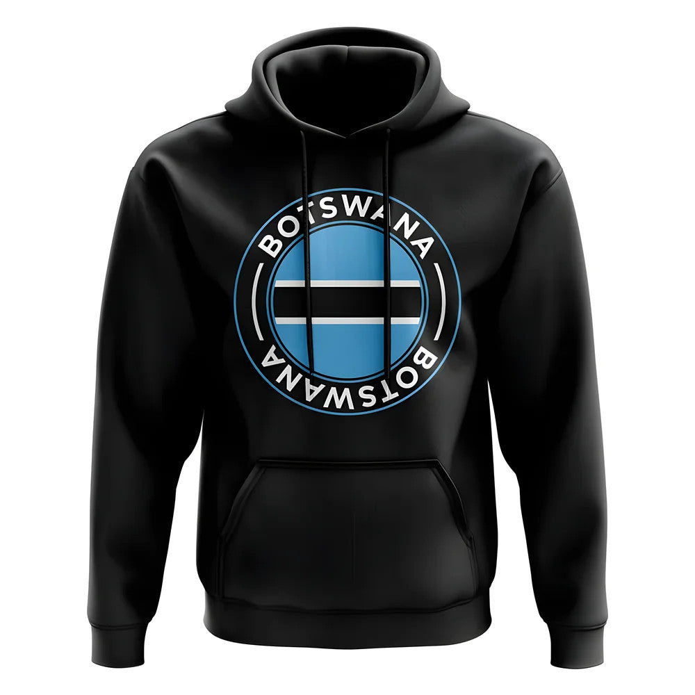 Botswana Football Badge Hoodie (Black)_0