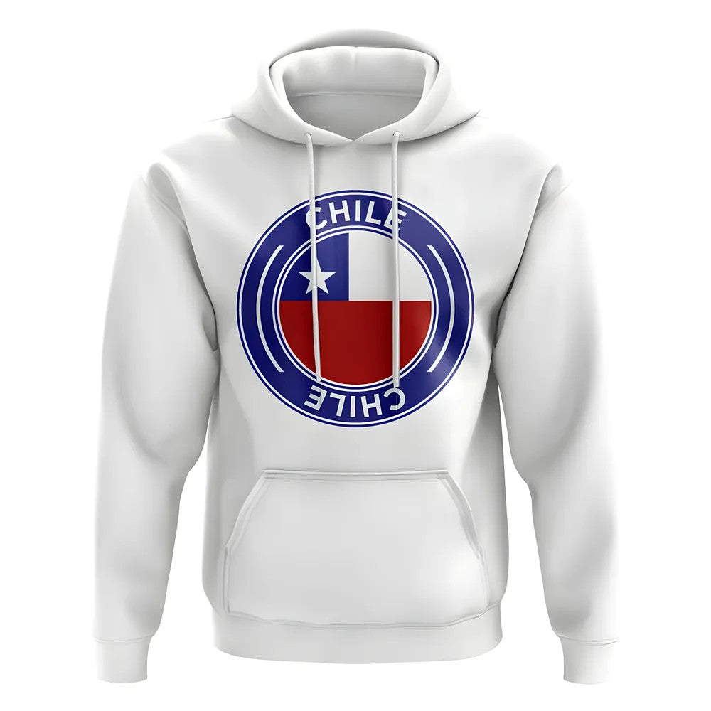 Chile Football Badge Hoodie (White)_0