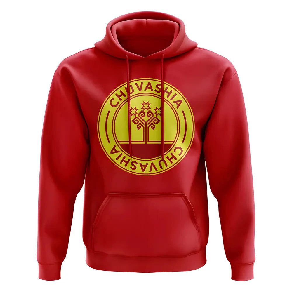 Chuvashia Football Badge Hoodie (Red)_1