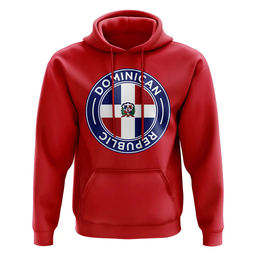 Dominican Republic Football Badge Hoodie (Red)_1