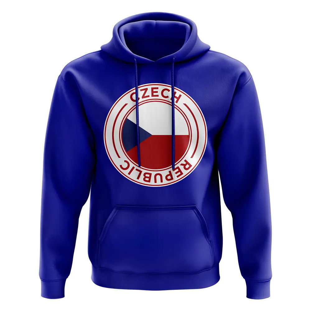 Czech Republic Football Badge Hoodie (Royal)_0