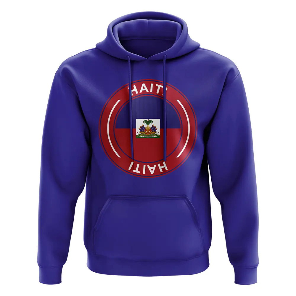 Haiti Football Badge Hoodie (Royal)_0