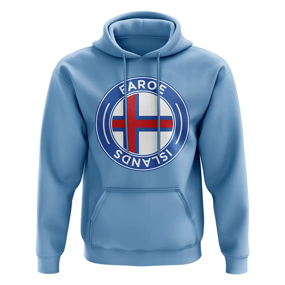 Faroe Islands Football Badge Hoodie (Sky)_1