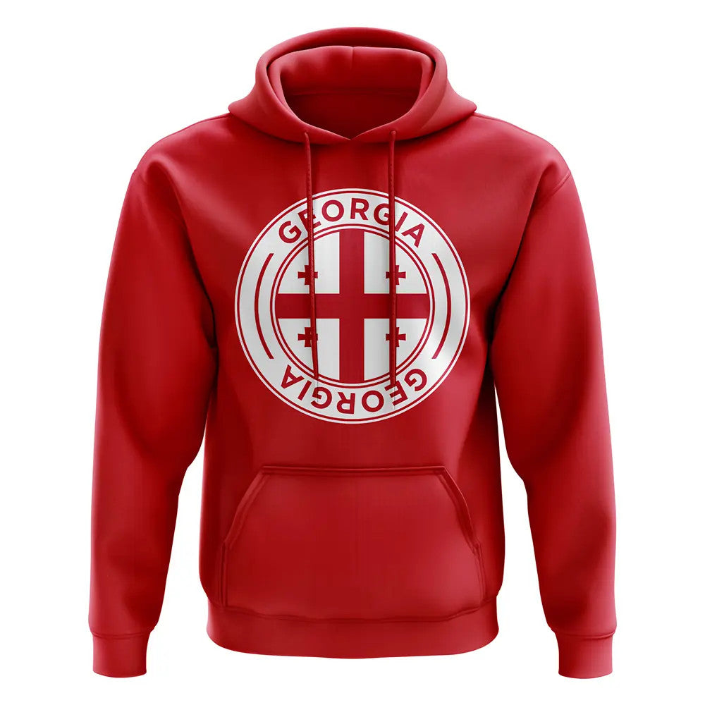 Georgia Football Badge Hoodie (Red)_0