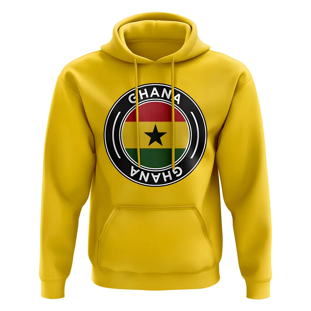 Ghana Football Badge Hoodie (Yellow)_0