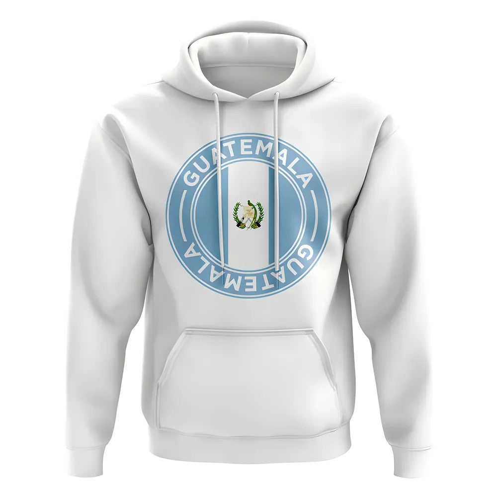 Guatemala Football Badge Hoodie (White)_0