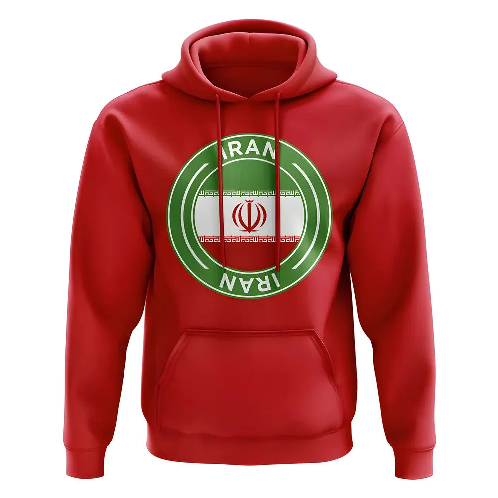 Iran Football Badge Hoodie (Red)_0