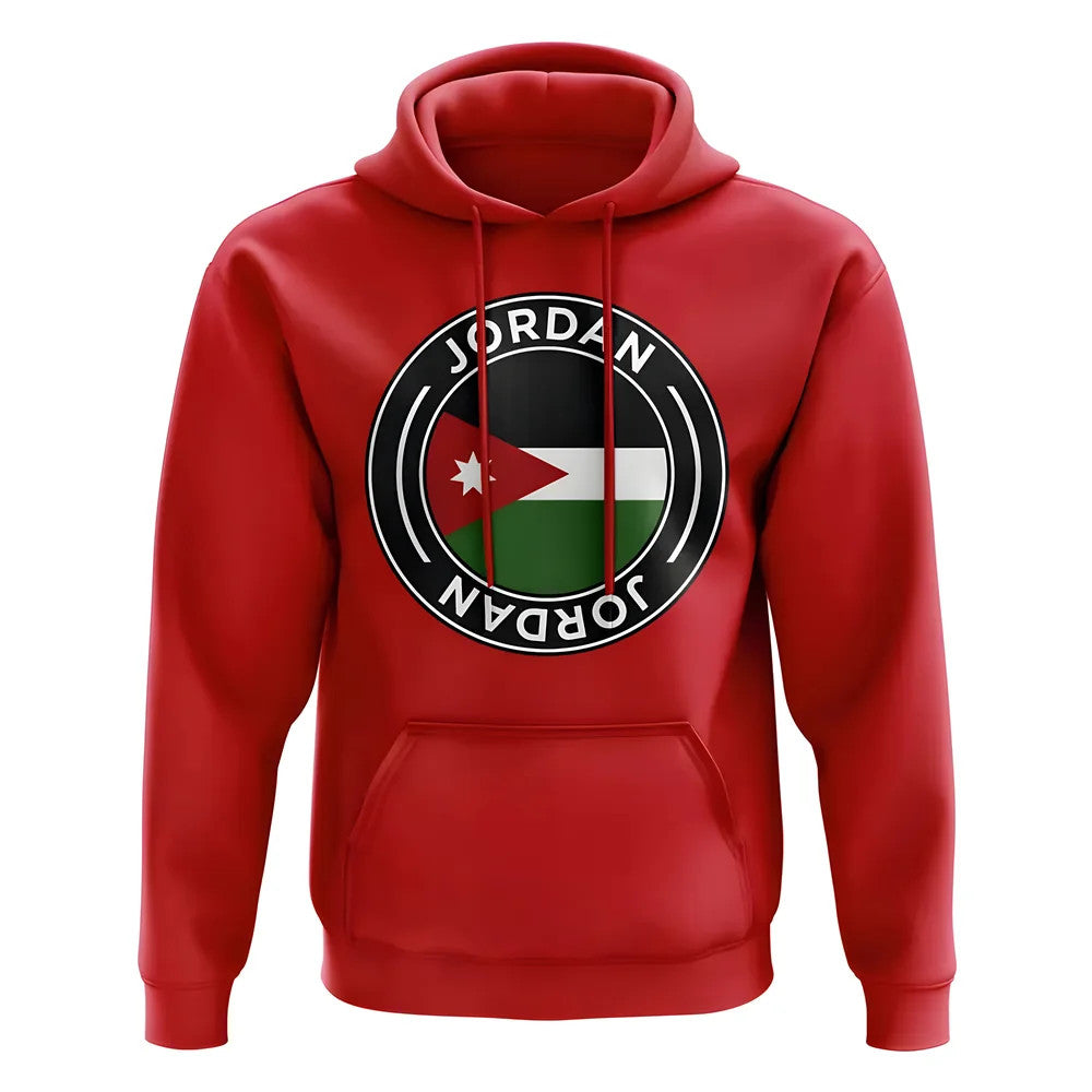 Jordan Football Badge Hoodie (Red)_1