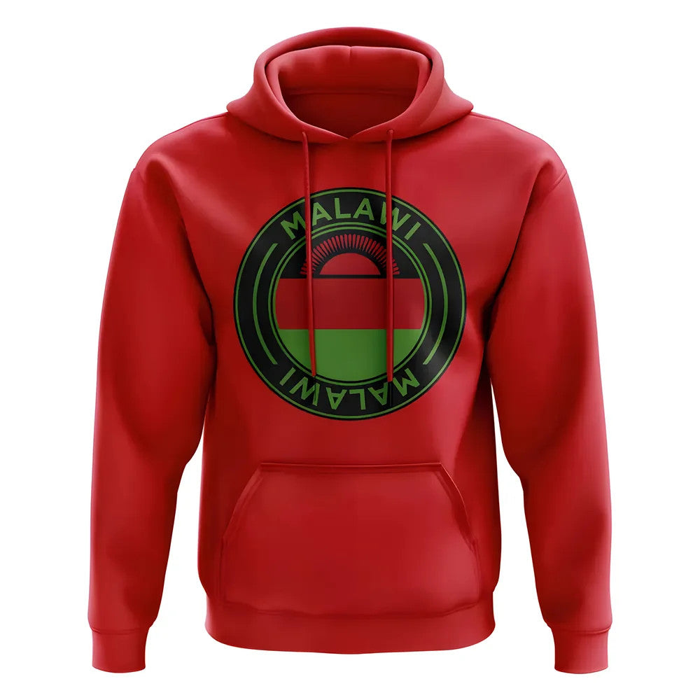 Malawi Football Badge Hoodie (Red)_1