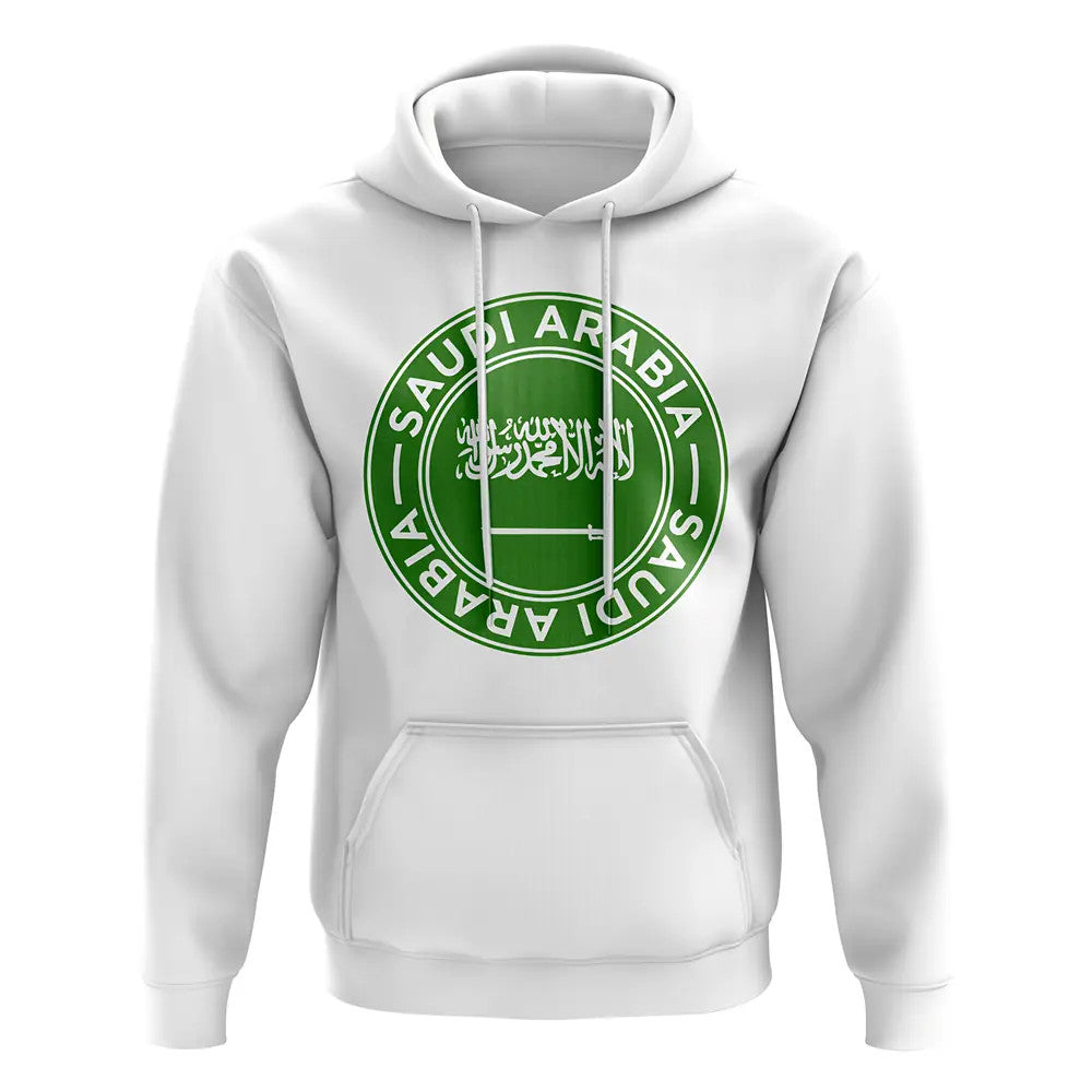 Saudi Arabia Football Badge Hoodie (White)_0