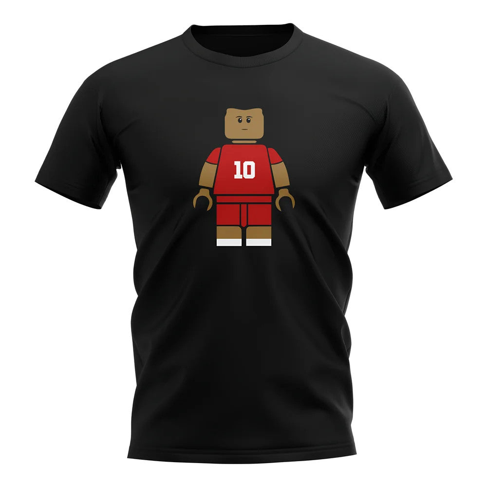 John Barnes Liverpool Brick Footballer T-Shirt (Black)_0