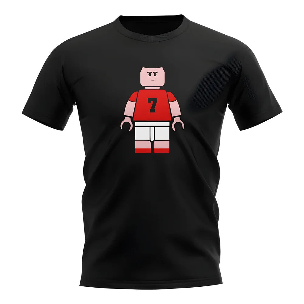 Eric Cantona Man Utd Brick Footballer T-Shirt (Black)_1