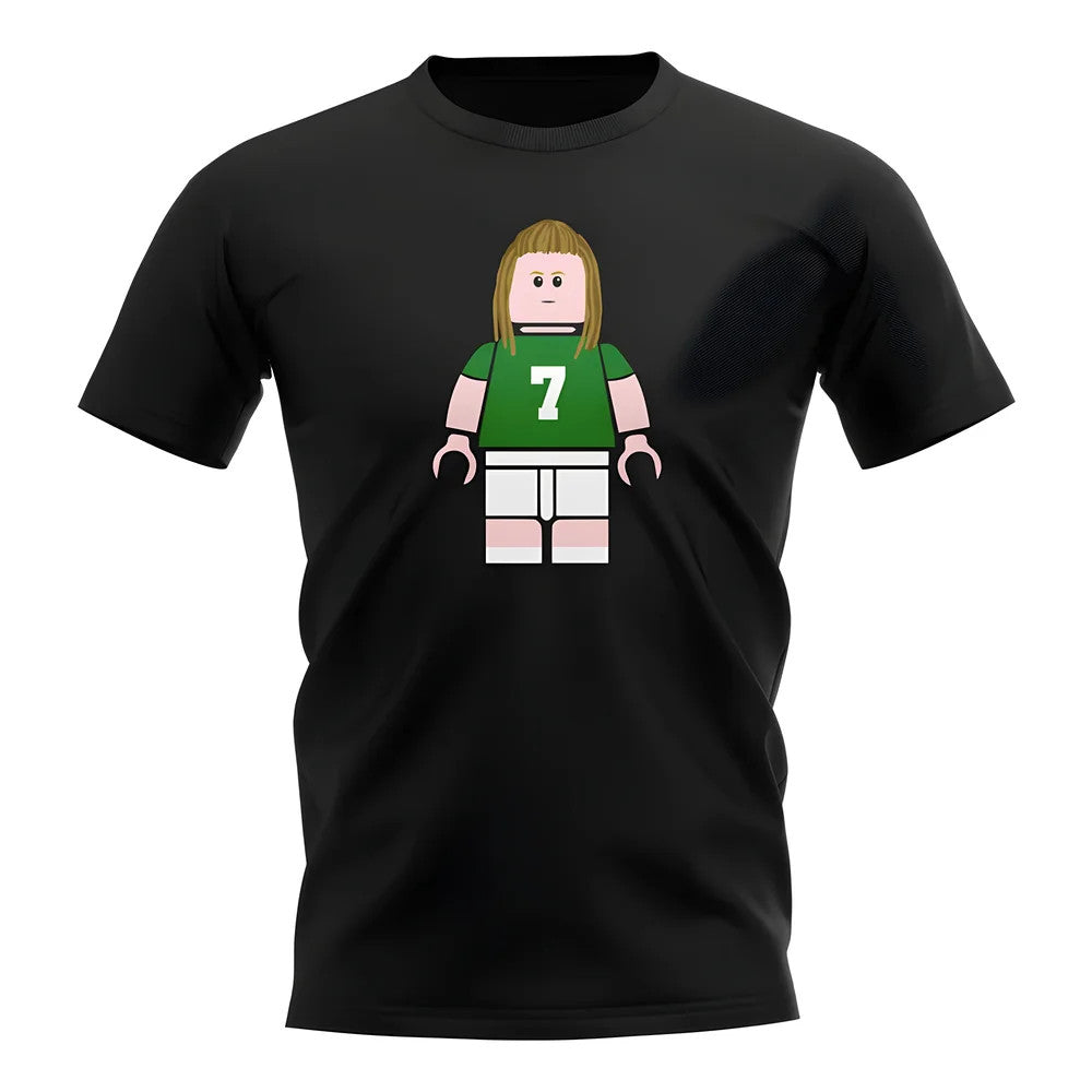 Henrik Larsson Celtic Brick Footballer T-Shirt (Black)_0