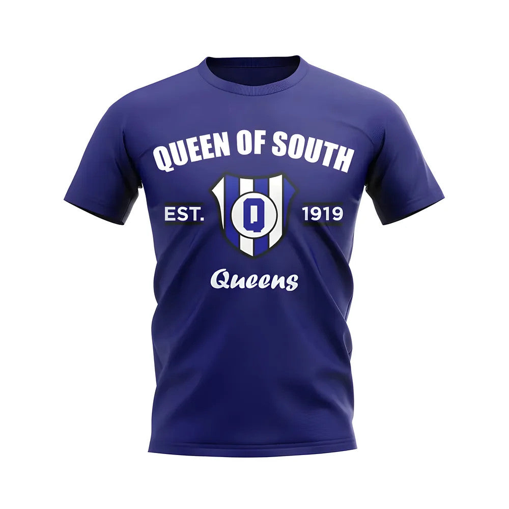Queen of the South Established Football T-Shirt (Navy)_1