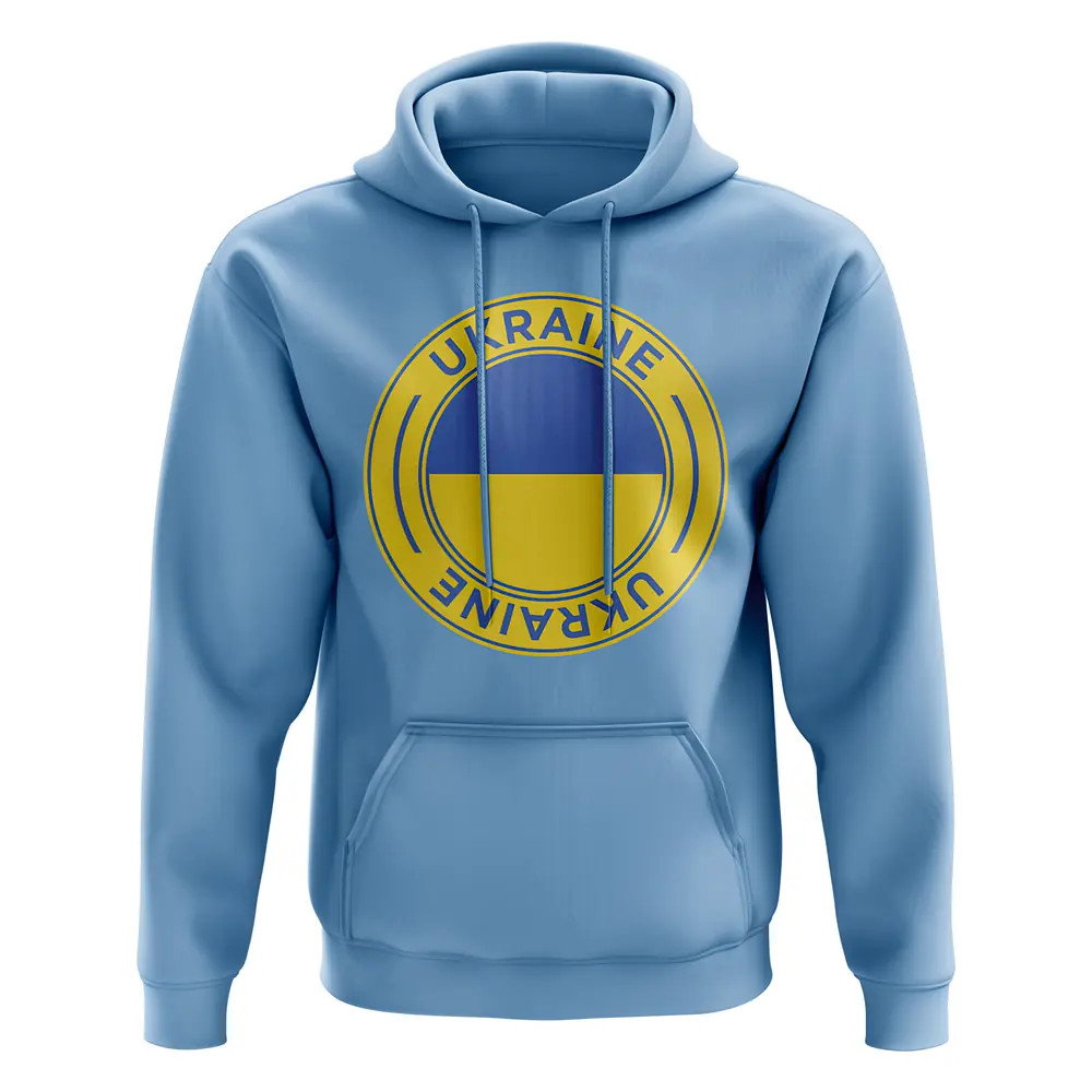 Ukraine Football Badge Hoodie (Sky)_1