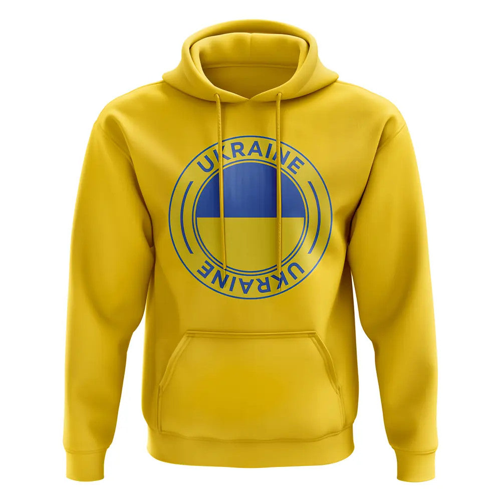 Ukraine Football Badge Hoodie (Yellow)_0
